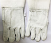 Białe wentylowane rękawiczki dla pszczelarzy Białe rękawiczki z owczej skóry z białym miękkim wentylowanym mankietem
