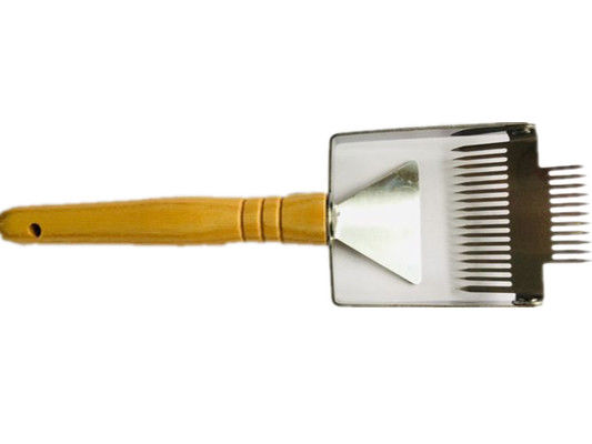 kupować Mini Narzędzia do odsklepiania miodu Szczotka do pszczół Uchwyt z podwójną głowicą ze stali nierdzewnej do pszczelarstwa produkcja online